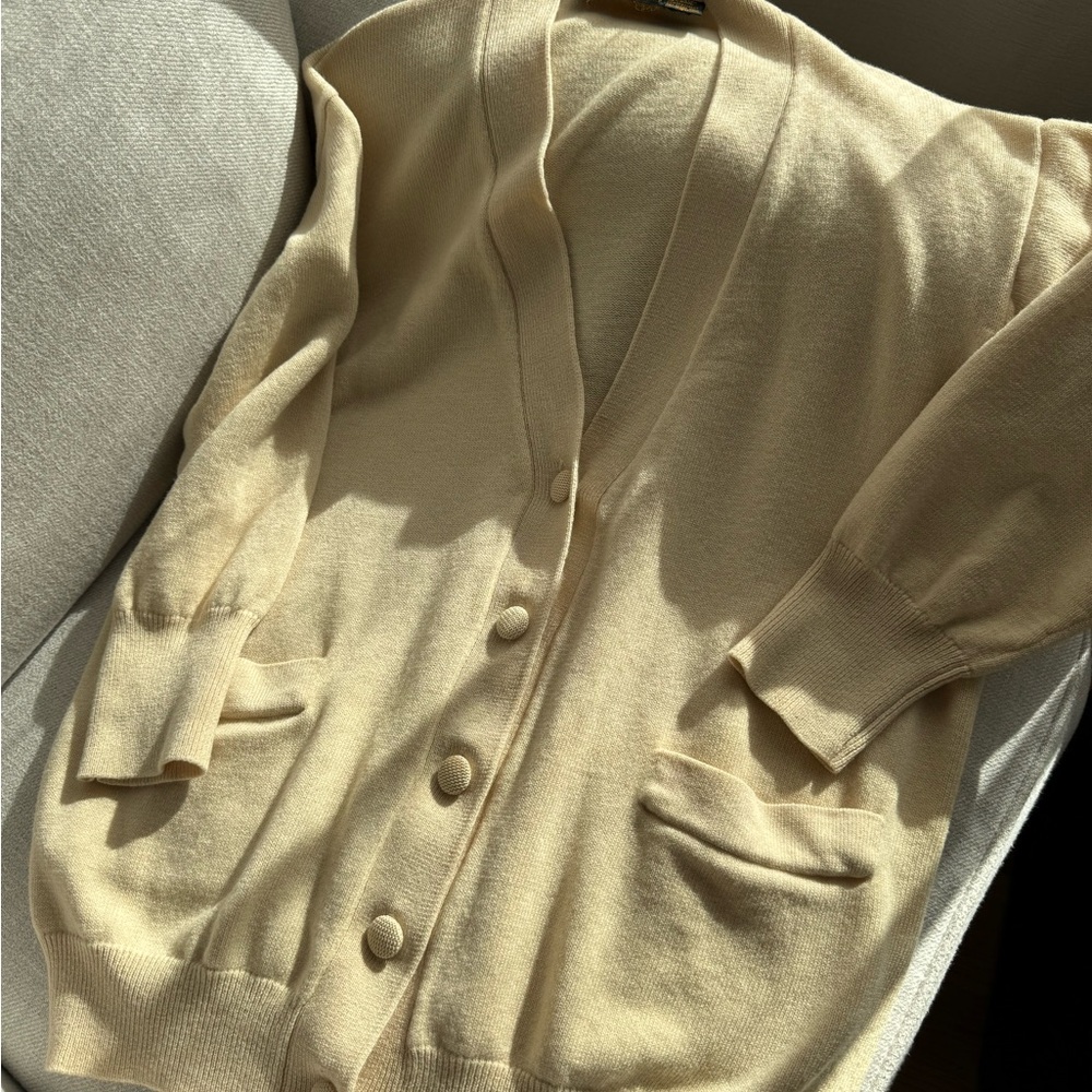 Vintage Donna Karan black label wool blend cardigan